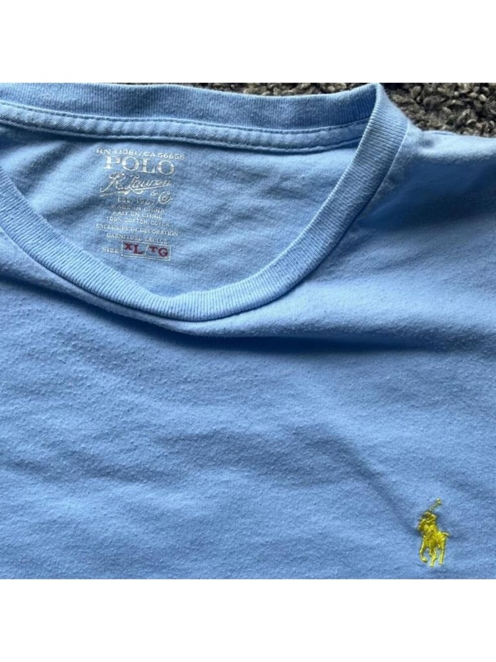 Polo Ralph Lauren Men's XL Blue T-shirt Classic Casual Summer Loose Fit Cotton - Picture 2 of 6